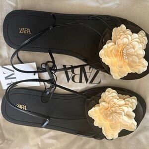 Zara Sandals with White Flower